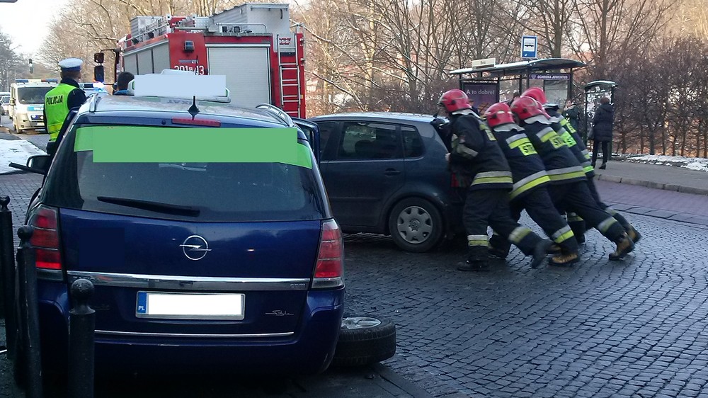 Wypadek obok szpitala