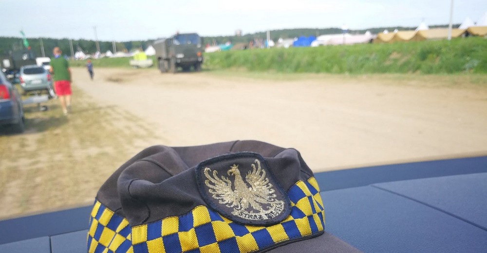 Strażnicy na zlocie harcerzy