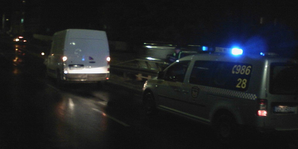 Kolizja na estakadzie
