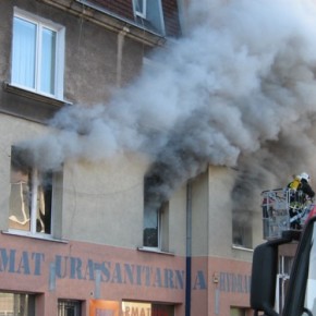 pożar na ul. Chrobrego