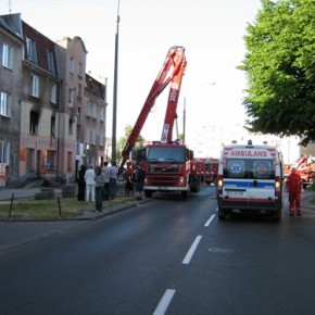 pożar na ul. Chrobrego
