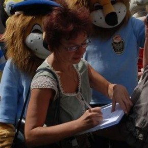 Zjazd maskotek w Rowach