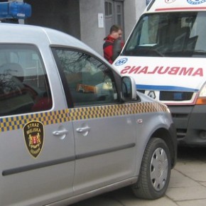 Wypadek na przystanku tramwajowym