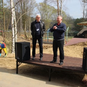 Dyrektor zoo Michał Targowski i wiceprezydent Gdańska Andrzej Bojanowski