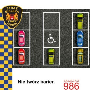 Plakat akcji "Dla jednych wygoda… dla innych konieczność"