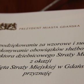 Prezydent Miasta Gdańska nagrodził wyróżniających się pracowników Straży Miejskiej