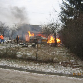 Pożar altany przy ul. Jasieńskiej
