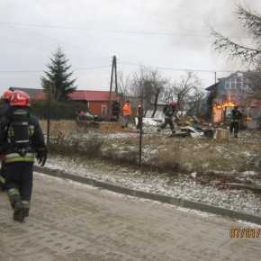 Pożar altany przy ul. Jasieńskiej