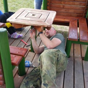 Wizyta strażników w Rodzinnym Domu Dziecka "Dom przy Lesie" - 25.04.2015 r.
