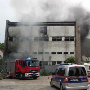 Pożar opuszczonego budynku