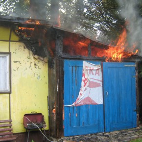 Pożar w Sobieszewie, akcja ratownicza - 31.07.2015 r.