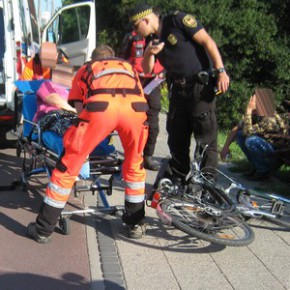 Dwie kolizje z udziałem rowerzystów