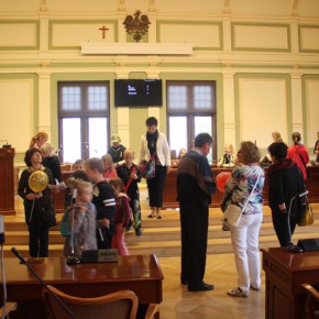 Liczni goście w sali obrad Rady Miasta Gdańska