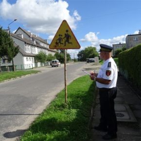 Przegląd infrastruktury w ramach akcji "Bezpieczna droga do szkoły 2016" - Sztum