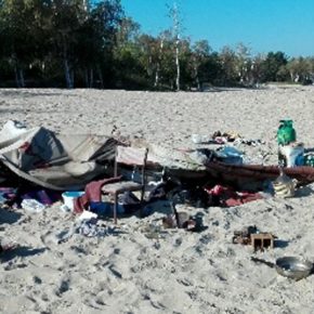 Niebezpieczne znalezisko koło plaży