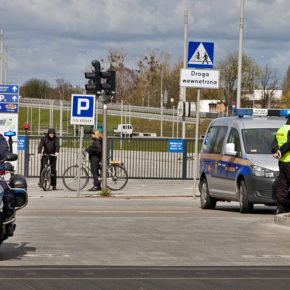 Zabezpieczenie przejazdu rowerzystów tunelem pod Martwą Wisłą - 23.04.2017 r.