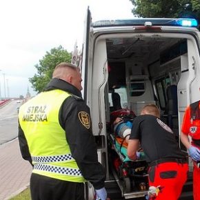 Potrącona rowerzystka