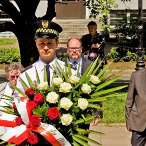 Obchody 73. rocznicy zakończenia II wojny światowej - Pomnik "Tym, co za Polskość Gdańska" w Gdańsku, 8 maja 2018 r.