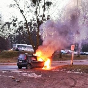 Pożar na skrzyżowaniu